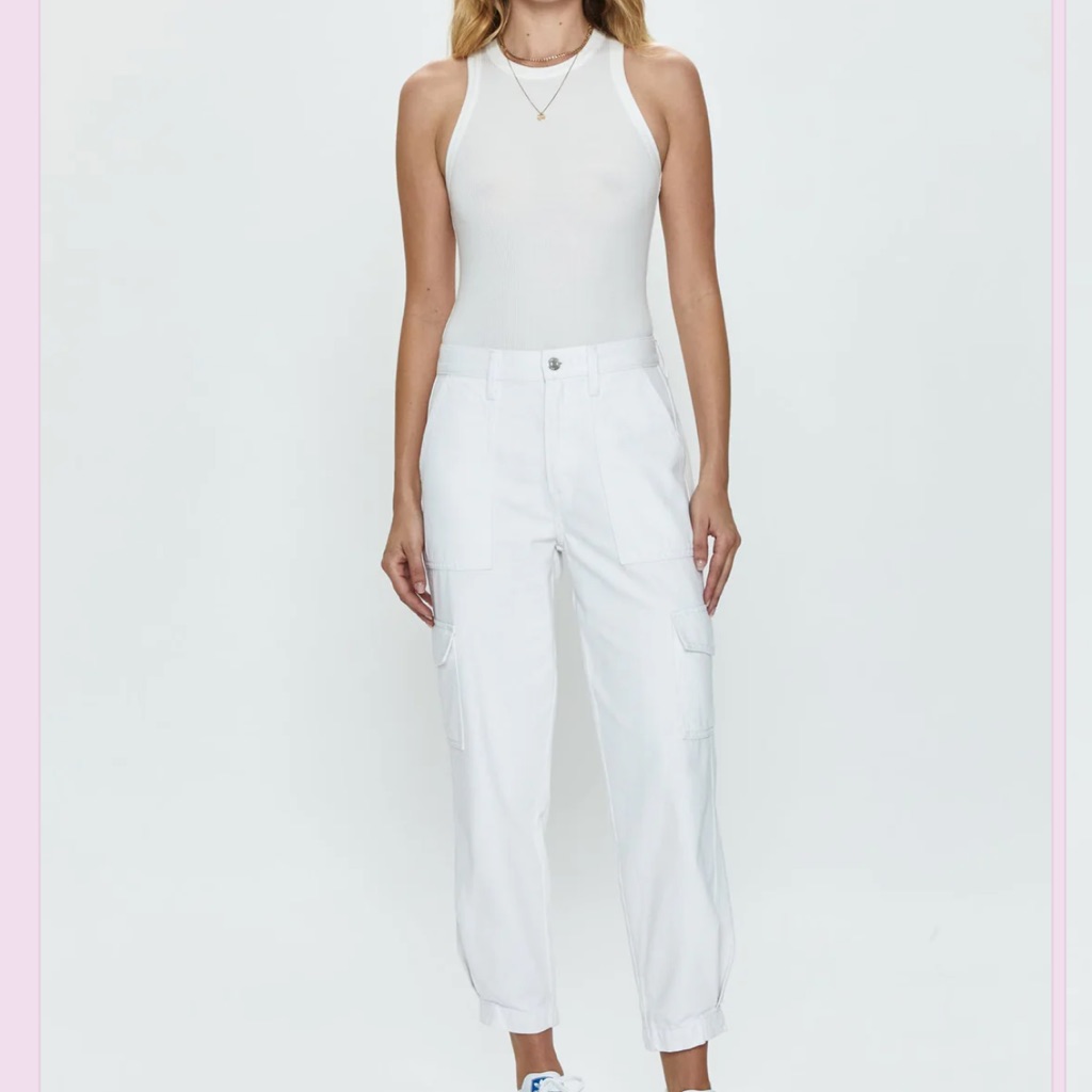 Pistola White Ankle Josephine Cargo Jeans
